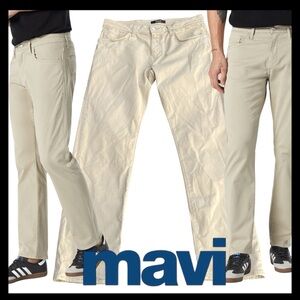Mavi Beige Zach Straight Leg Casual Twill Pants (33x32)